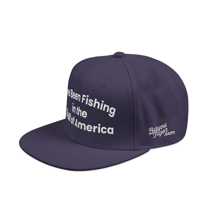 I’ve Been Fishing the Gulf of America Snapback Cap | Bayou Tiger Hat (Embroidery)