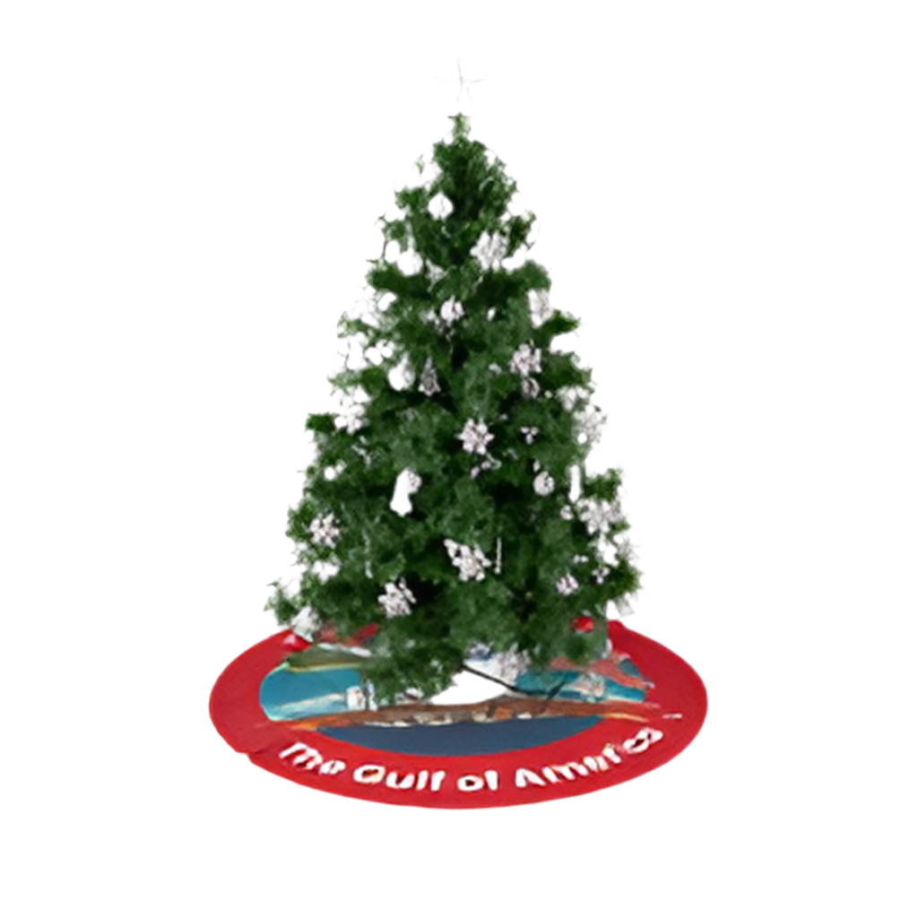 Green Coastal Christmas Tree Skirt – I’ve Been Fishing the Gulf of America | Bayou Tiger.com
