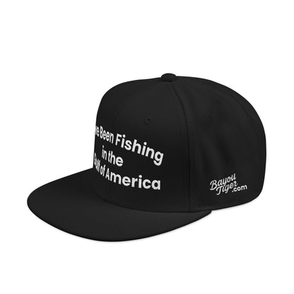 I’ve Been Fishing the Gulf of America Snapback Cap | Bayou Tiger Hat (Embroidery)