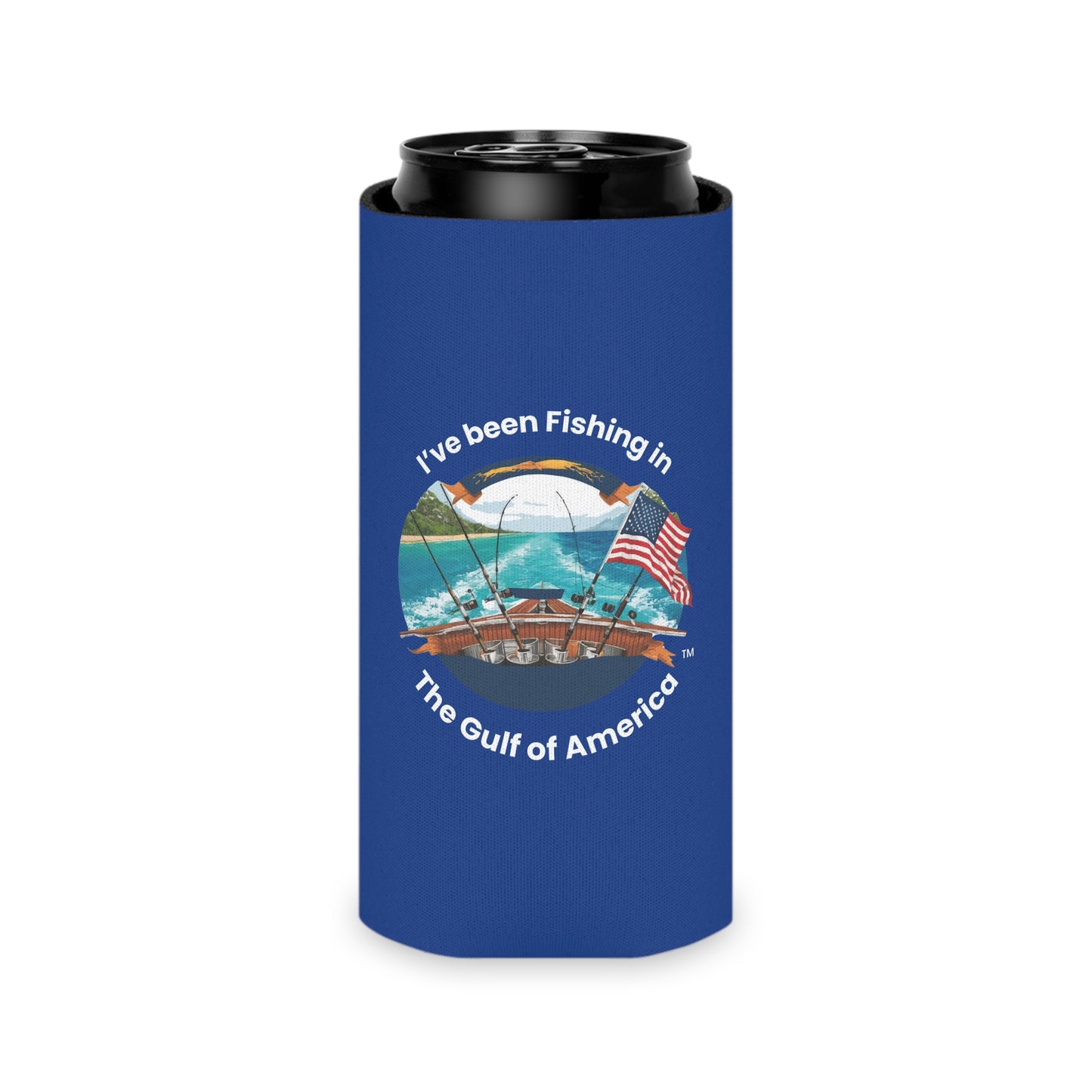 Blue Can Cooler – I’ve Been Fishing in the Gulf of America | Bayou Tiger Gear