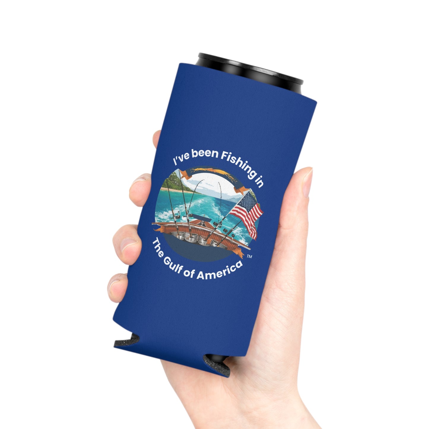 Blue Can Cooler – I’ve Been Fishing in the Gulf of America | Bayou Tiger Gear